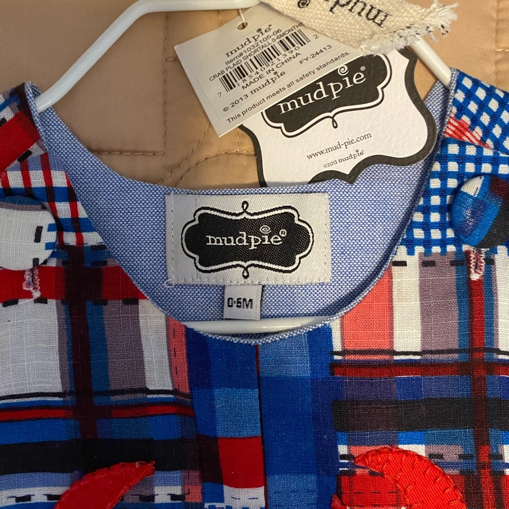 Mud Pie Crab Romper 0-6 months